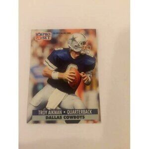 1991 Pro Set Football Card Troy Aikman Dallas Cowboys #128 (027)